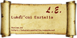 Lukácsi Esztella névjegykártya